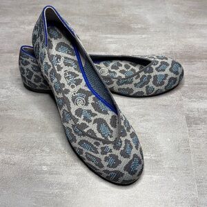 Rothy's Gray and Blue Patterned Flats Size 8 NWOB